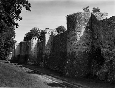Militaire architectuur: de muren van de middeleeuwse stad Provins (Seine en Marne) gebouwd tussen de 11e en 13e eeuw. door Unbekannt