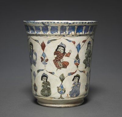 Minai beker met zittende prinsen, 1180-1220 door Unbekannt