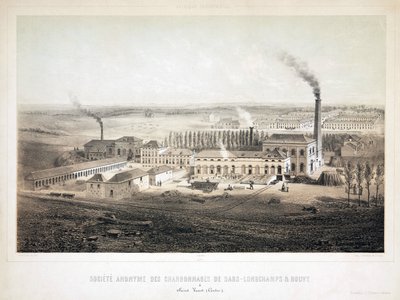 Mijnbouw, steenkool Sars Longchamps & Bouvy Coalmining Co Ltd, België door Unbekannt