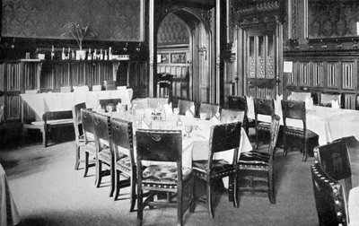 Ministers Tafel, Eetkamer van het Lagerhuis, Palace of Westminster, Londen, ca. 1905 door Unbekannt