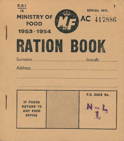 Ministerie van Voedsel Rantsoenboek, 1953-1954 door Unbekannt