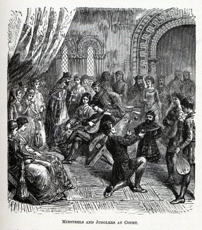 Minstrelen en Jongleurs aan het Hof, 1882 door Unbekannt