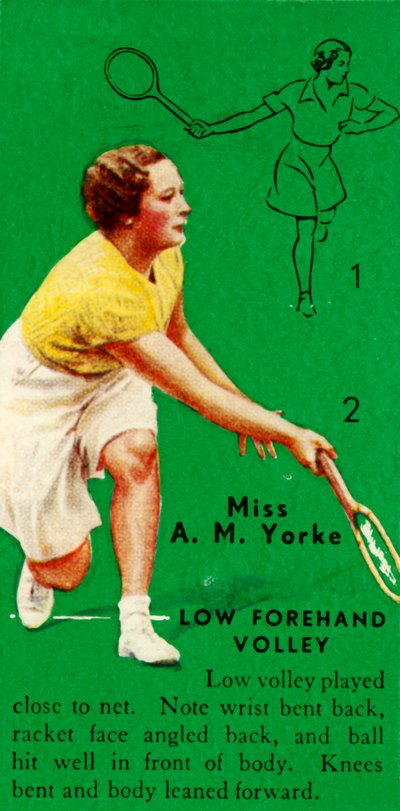 Miss A. M. Yorke - Lage Voorhand Volley, c1935 door Unbekannt