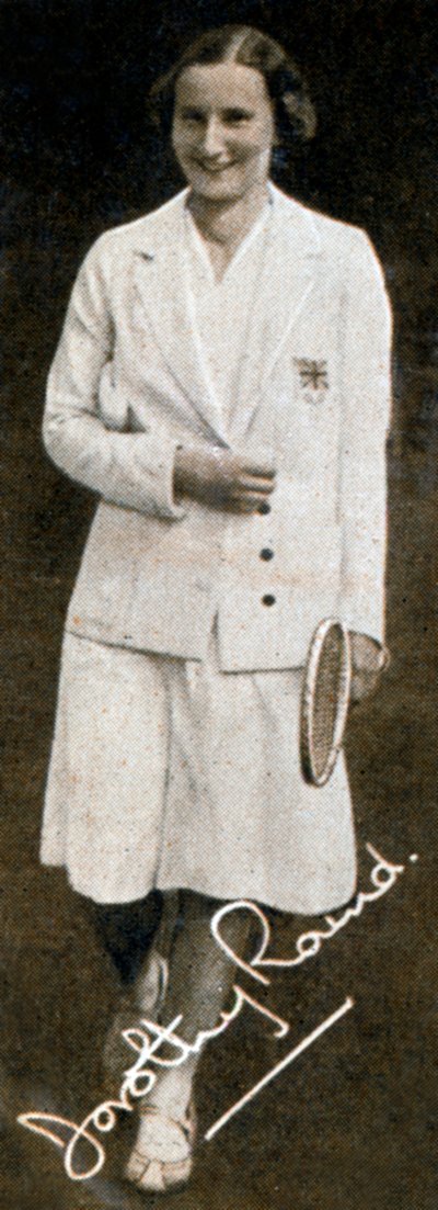 Miss Dorothy Round, Wimbledon kampioen dames, 1934 door Unbekannt
