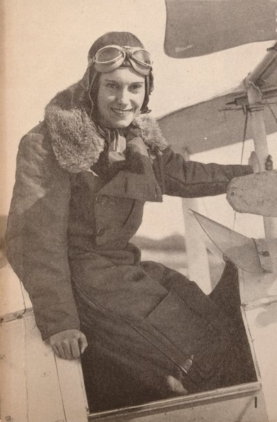 Miss Jean Batten uit Nieuw-Zeeland, die in mei 1934 van Engeland naar Australië vloog en het record van Mrs. M brak door Unbekannt