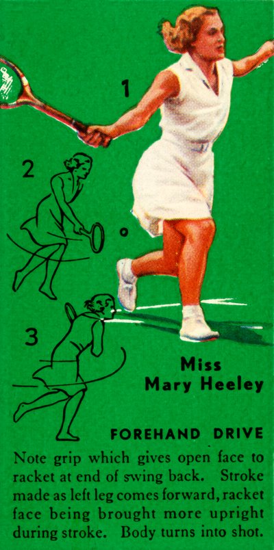 Miss Mary Heeley - Forehand Drive, ca. 1935 door Unbekannt
