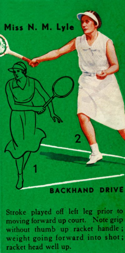 Miss N. M. Lyle - Backhand Drive, c1935 door Unbekannt