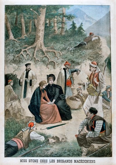 Miss Stone met de Macedoniërs, 1901 door Unbekannt