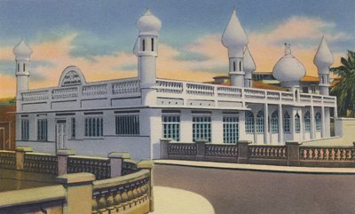 Mohammedaanse moskee, Port of Spain, Trinidad, B.W.I., ca. 1940s door Unbekannt