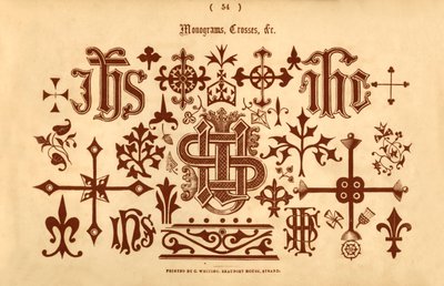 Monogrammen, Kruisen, enz., 1862 door Unbekannt