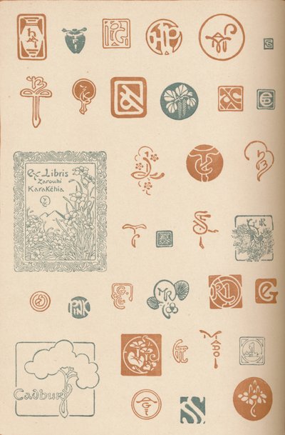 Monogrammen en Merken, ca. 1890, 1905 door Unbekannt