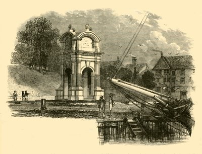 Monument in New Plymouth, ter markering van de plaats van de landing van de Pilgrim Fathers, 1890 door Unbekannt