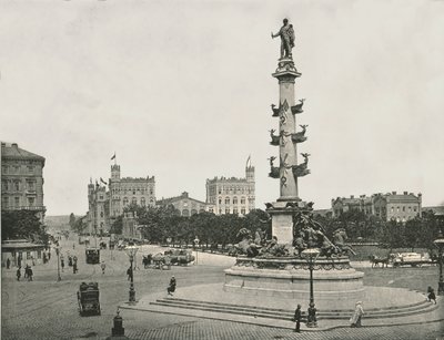 Monument voor Wilhelm von Tegetthoff op de Praterstern, Wenen, Oostenrijk, 1895 door Unbekannt