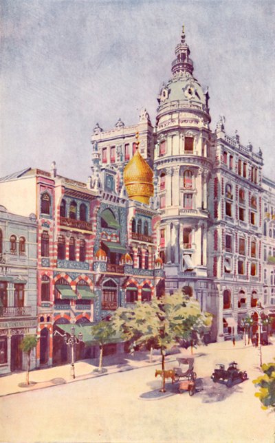 Moorse Gebouw en Kantoren van Messrs. Guinles, Avenida Rio Branco, 1914 door Unbekannt