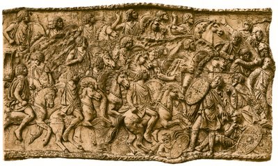 Moorse cavalerie onder Lusius Quietus vechtend tegen de Daciërs, 1902 door Unbekannt