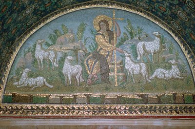 Mozaïek van Christus de Goede Herder, 5e eeuw v.Chr. door Unbekannt