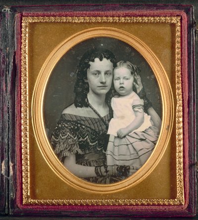 Moeder en kind, ca. 1855 door Unbekannt