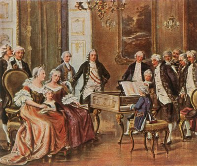 Mozart speelt voor keizerin Maria Theresia, 1 oktober 1762, 1936 door Unbekannt