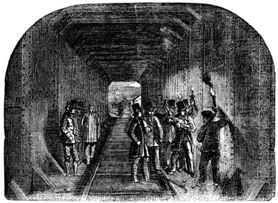 De heer Stephenson plaatst de laatste klinknagel, 1886 door Unbekannt