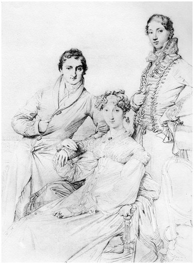 De heer en mevrouw Joseph Woodhead, en de heer Henry Comber, Rome, 1816 1958 door Unbekannt