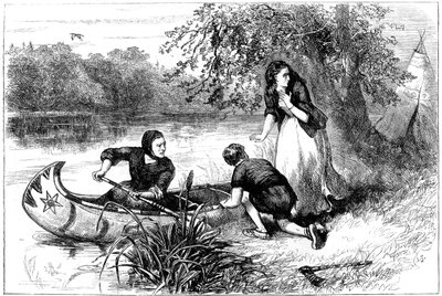 Mevrouw Dunstan ontsnapt langs de Merrimac, eind 17e eeuw ca. 1880 door Unbekannt