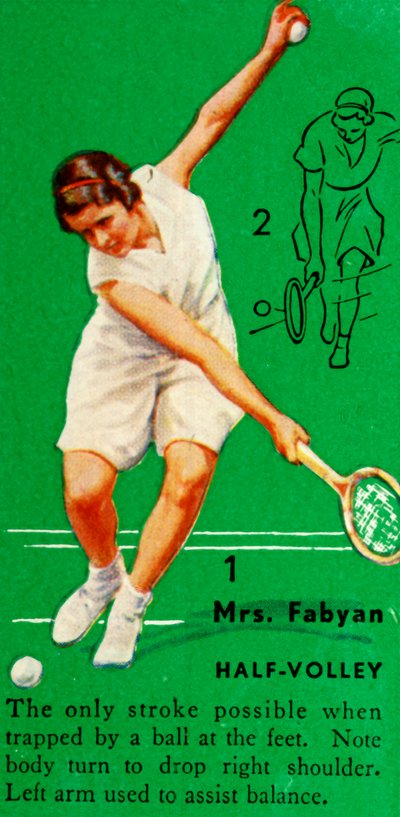 Mevrouw Fabyan - Half-Volley, ca. 1935 door Unbekannt