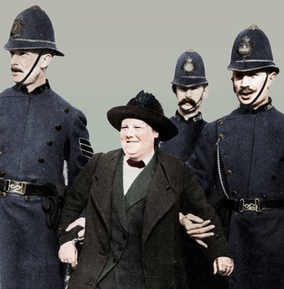 Mevrouw Flora Drummond, gearresteerd in Hyde Park, Londen, 1914, 1935 door Unbekannt
