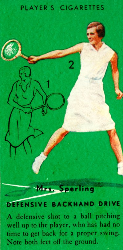 Mevrouw Sperling - verdedigende backhand drive door Unbekannt