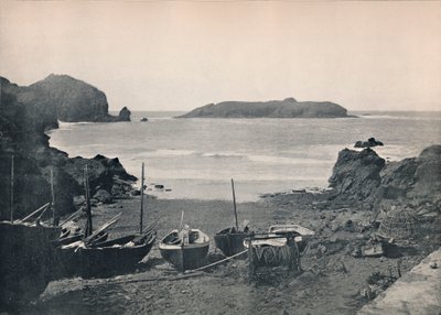 Mullion Cove - met zicht op Mullion Island, 1895 door Unbekannt
