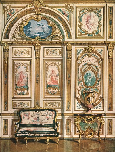 Muurschildering in het Paleis van Fontainebleau, Frankrijk, 1928 door Unbekannt