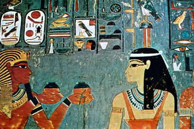 Muurschildering uit de graven van de edelen, Thebe, Luxor, Egypte door Unbekannt