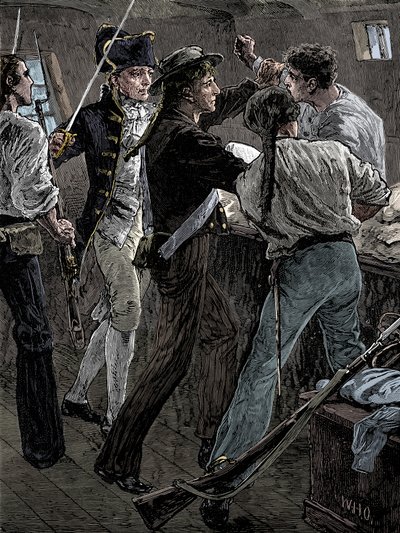 Muiterij van de bemanning van de Bounty, 1789 laat 19e eeuw door Unbekannt