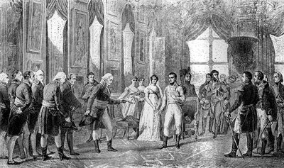 Napoleon Bonaparte wordt uitgeroepen tot keizer van de Fransen in Saint-Cloud, 18 mei 1804 door Unbekannt