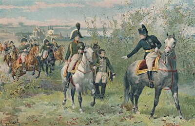 Napoleon en Alexander in Erfurt, 1808, 1896 door Unbekannt