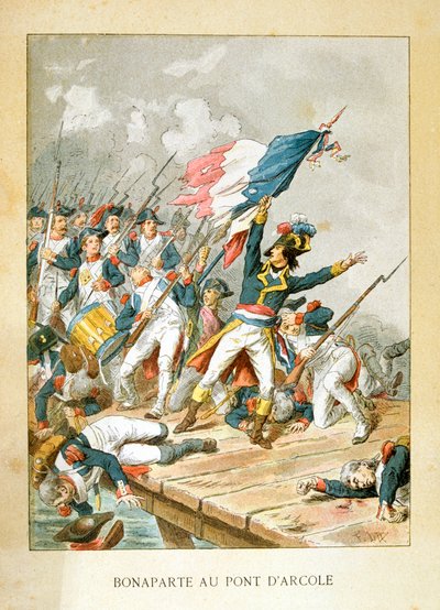 Napoleon bij de Arcola brug, 15 november 1796 door Unbekannt