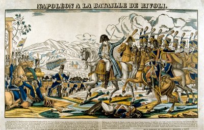 Napoleon bij de Slag van Rivoli, 14 januari, 1797 door Unbekannt