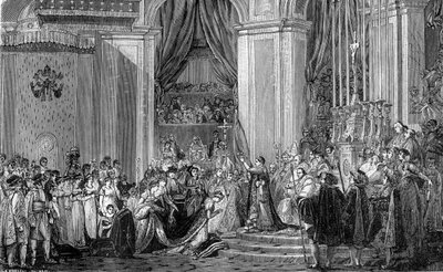 Napoleon kroont keizerin Josephine, Notre Dame, Parijs, 2 december 1804 1882-1884 door Unbekannt
