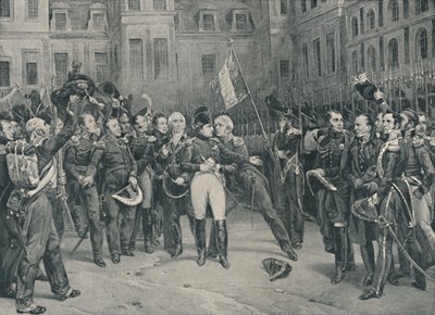 Napoleons afscheid van de Keizerlijke Garde in Fontainebleau, 20 april 1814 door Unbekannt