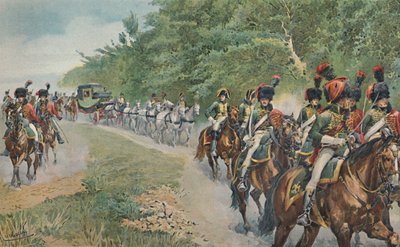 Napoleons manier van reizen, ca. 1800, 1896 door Unbekannt