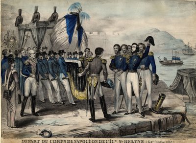 Het gevolg van Napoleon voor vertrek naar Sint-Helena, ca. 1840 door Unbekannt