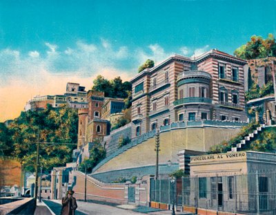 Napoli - Corso Vittorio Emanuele, Hotel Bertolini E Funicolare Vomero, c1900 door Unbekannt