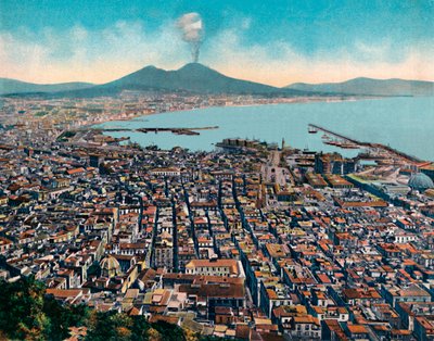 Napoli - Panorama Da S. Martino, uitzicht vanaf San Martino, c1900 door Unbekannt