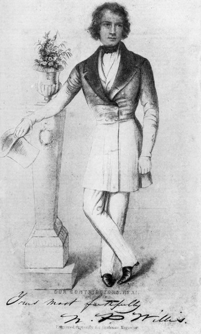 Nathaniel Parker Willis 1806-1867, Amerikaanse auteur, dichter en redacteur, 19e eeuw 1908 door Unbekannt