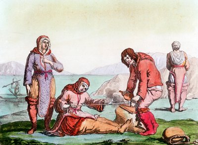 Inboorlingen van het Noordpoolgebied, 1825-1835 door Unbekannt
