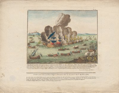Zeeslag tussen de Russische en Ottomaanse vloot in de Zwarte Zee op 28 en 29 juni 1788, 1788 door Unbekannt