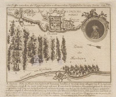 Zeeslag tussen de Russische en Ottomaanse vloten op 22 juni 1788 door Unbekannt