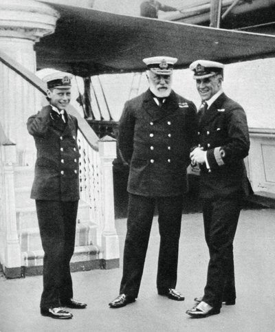 Marine Cadet Prins Albert met Admiraal Sir Lewis Beaumont door Unbekannt
