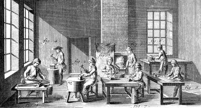 Naaldmaakwerkplaats, 1751-1780 door Unbekannt