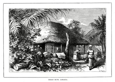 Negerhutten, Jamaica, 19e eeuw door Unbekannt