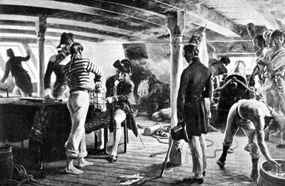 Nelson verzegelt zijn historische boodschap in Kopenhagen, 1801 door Unbekannt
